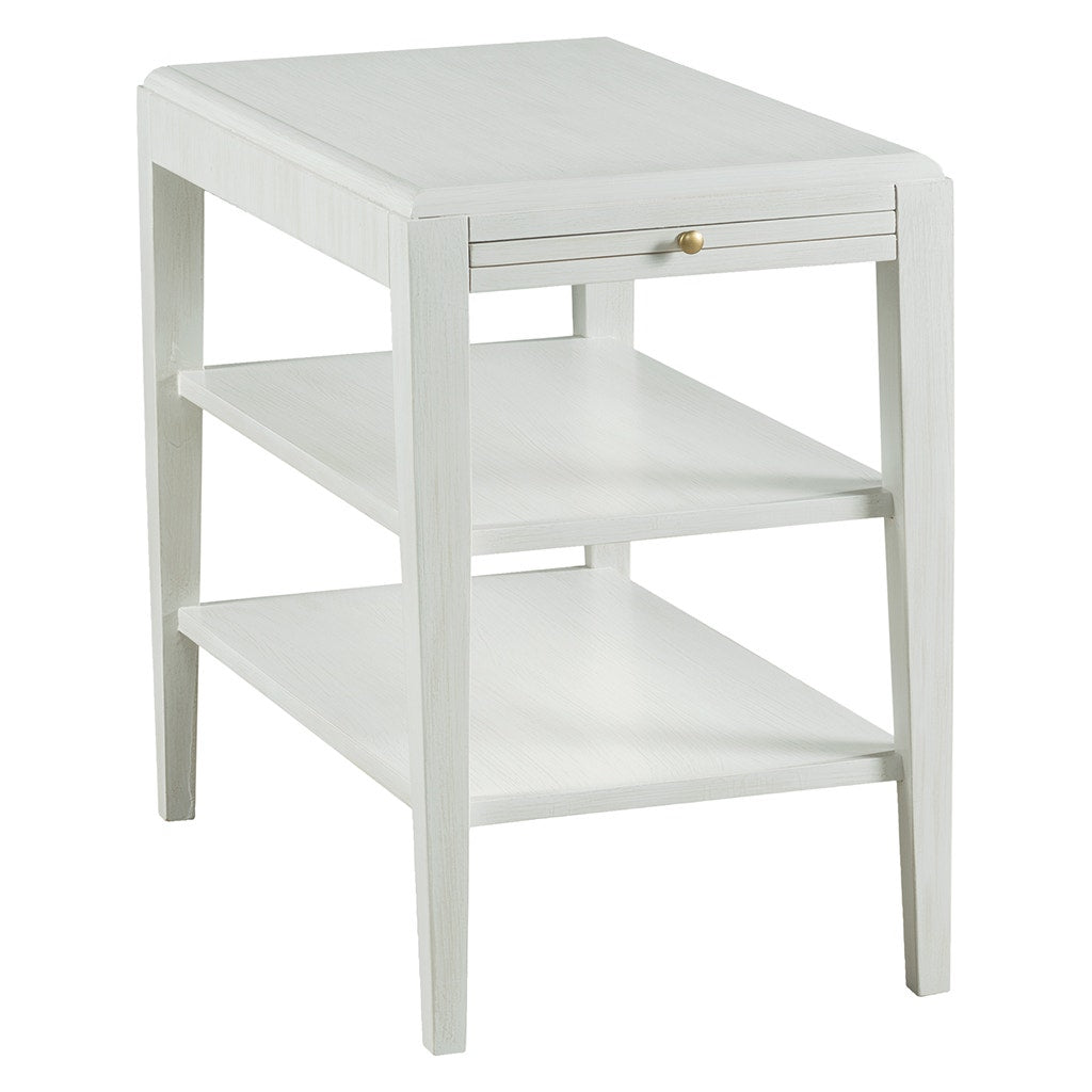 East Camden Chairside Table - Pearl - Poplar Solids