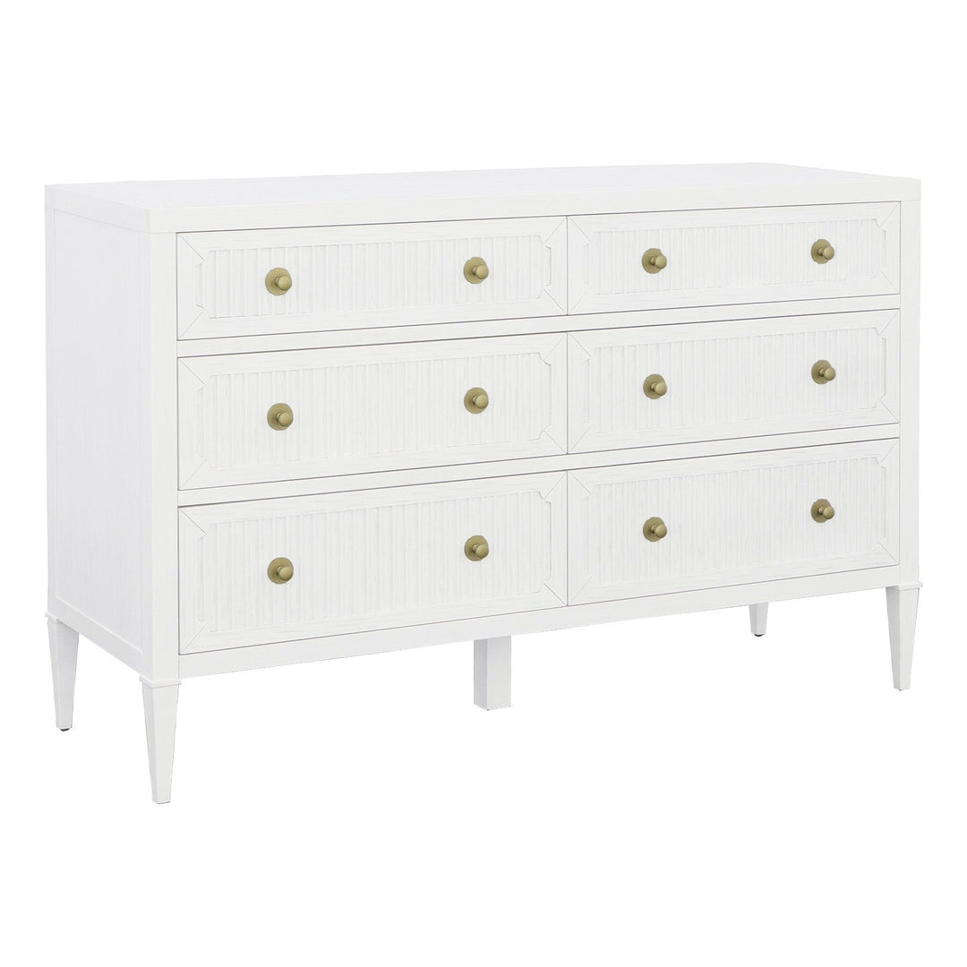 East Camden Dresser - Pearl - Metal Accents,Poplar Solids