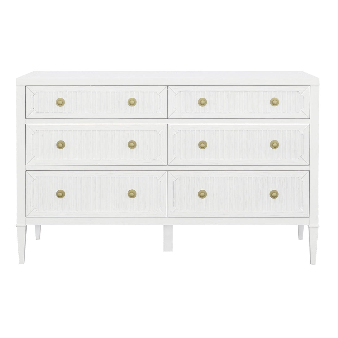 East Camden Dresser - Pearl - Metal Accents,Poplar Solids