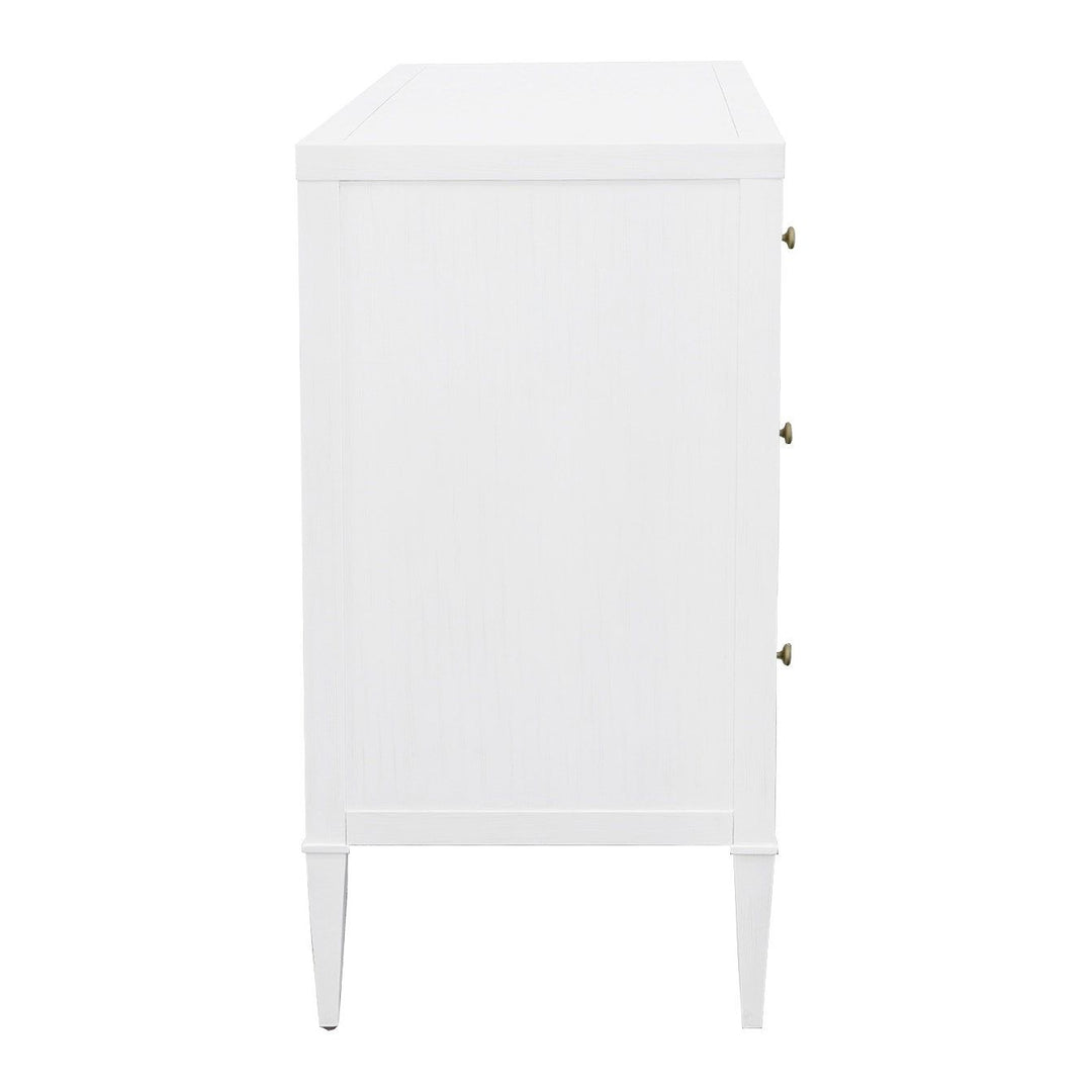 East Camden Dresser - Pearl - Metal Accents,Poplar Solids