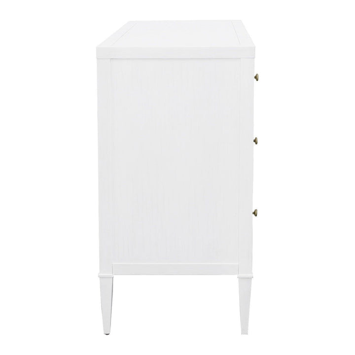 East Camden Dresser - Pearl - Metal Accents,Poplar Solids