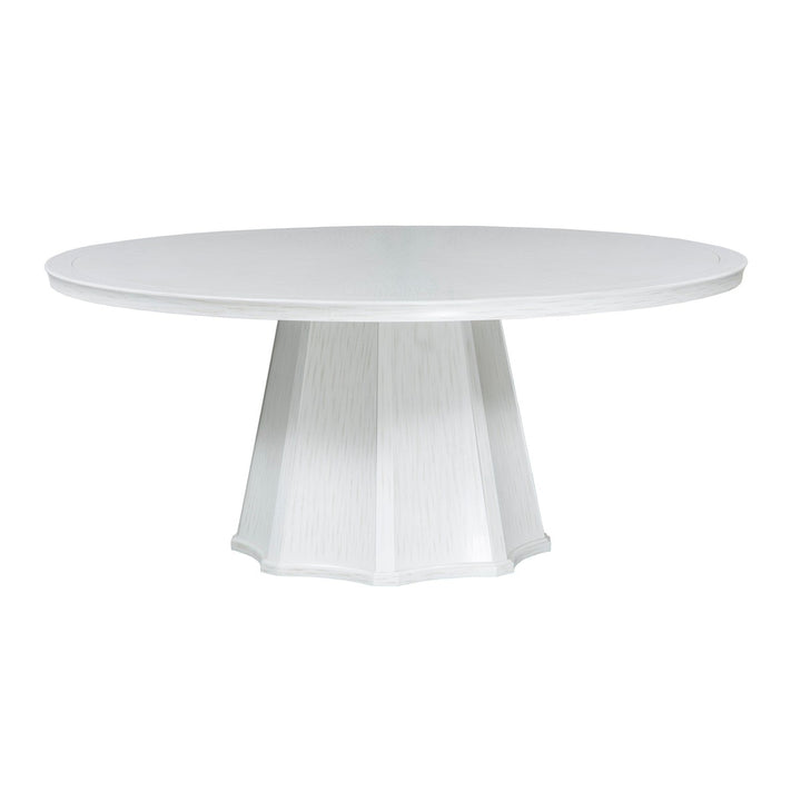 East Camden Scalloped Dining Table - Pearl - Poplar Solids