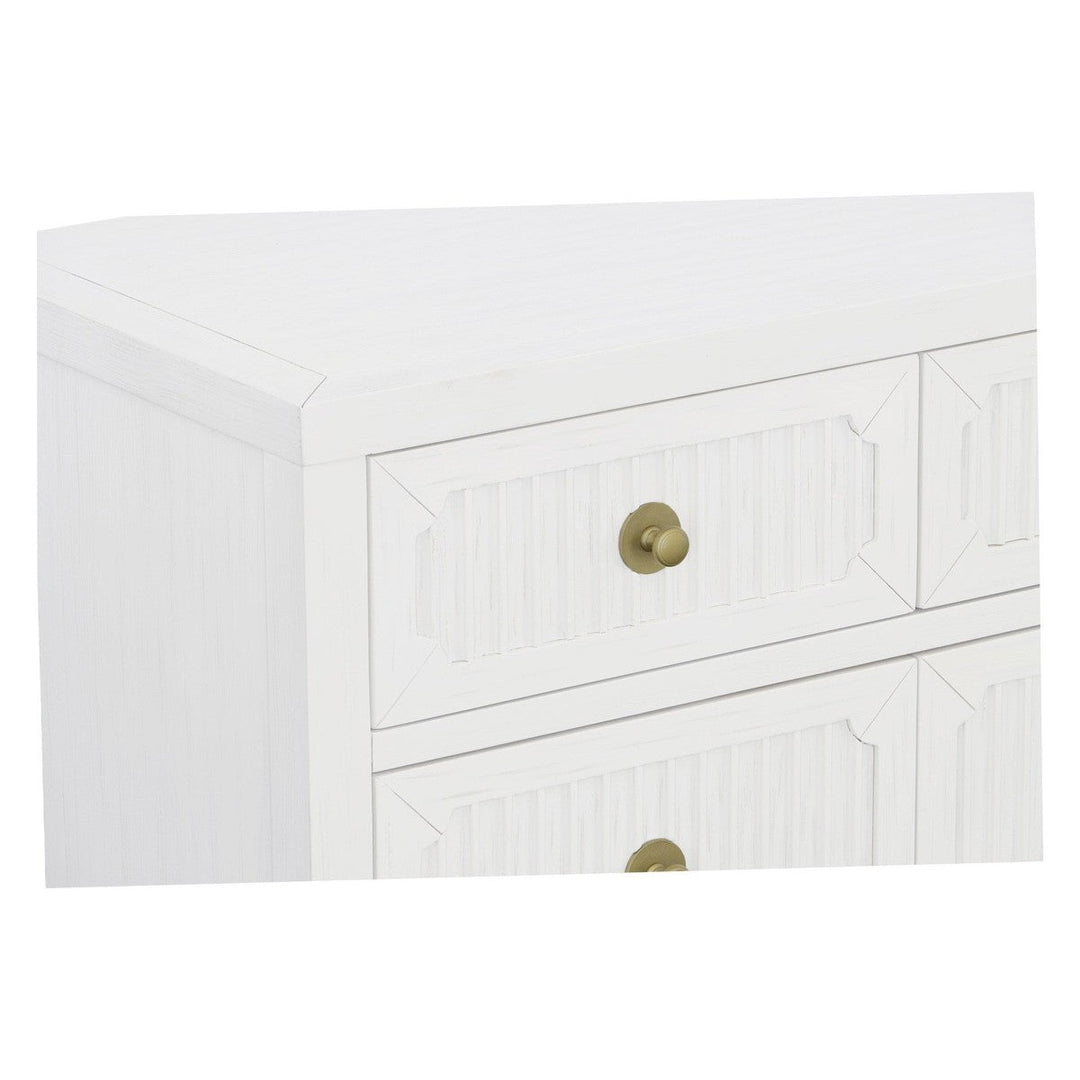 East Camden Dresser - Pearl - Metal Accents,Poplar Solids