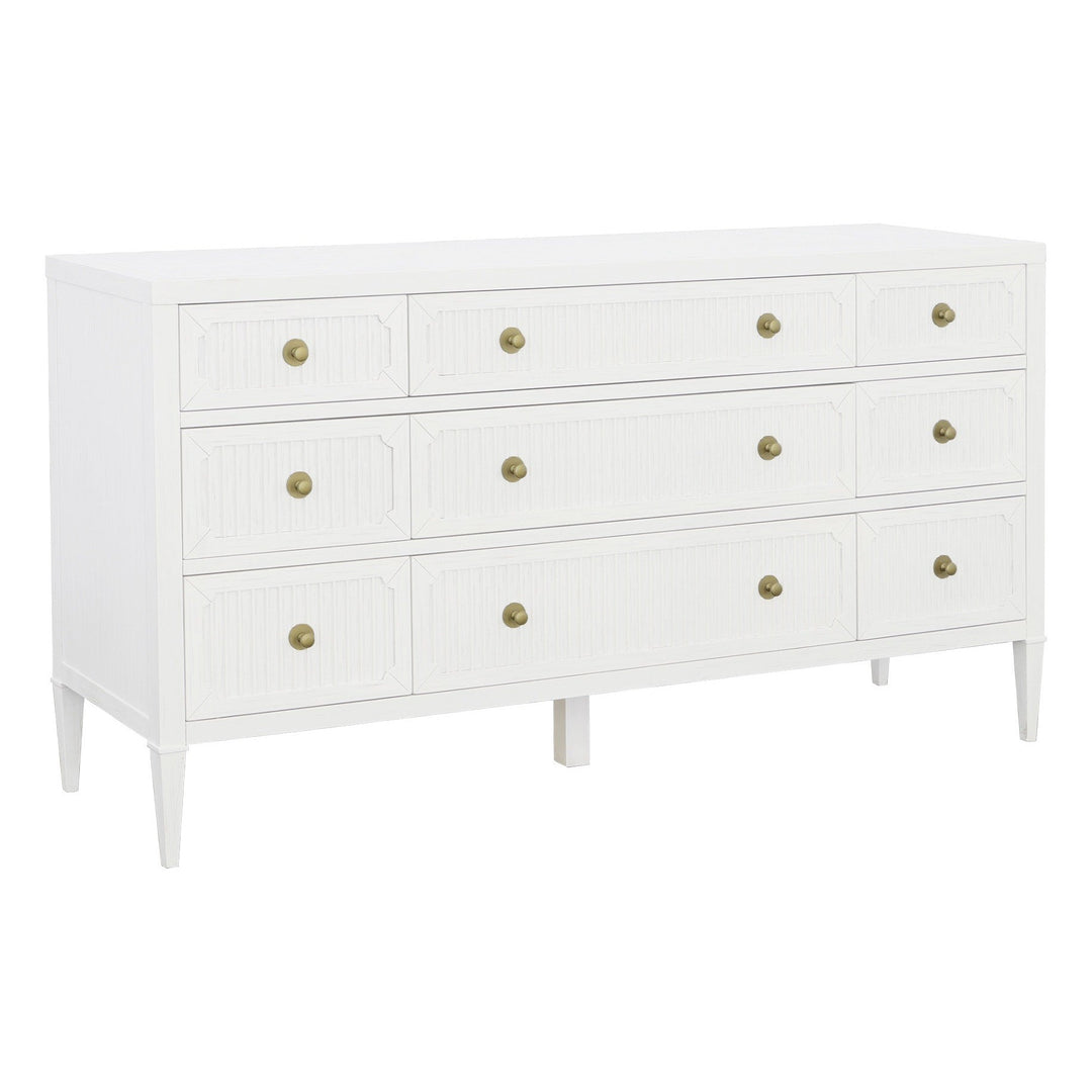 East Camden Dresser - Pearl - Metal Accents,Poplar Solids