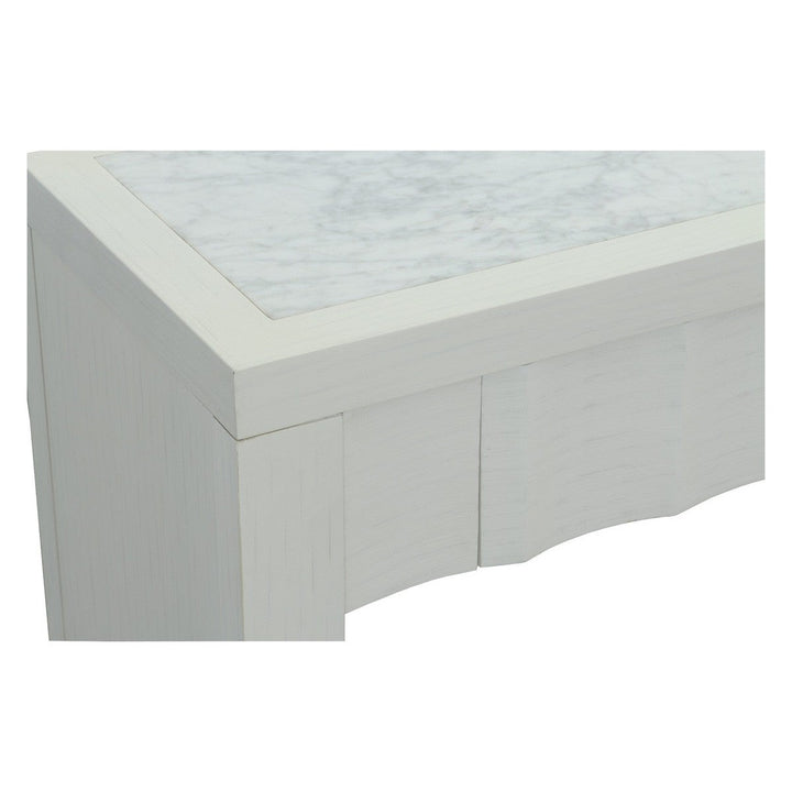 East Camden Three Drawer Console - Pearl - Poplar Solids &  Stone