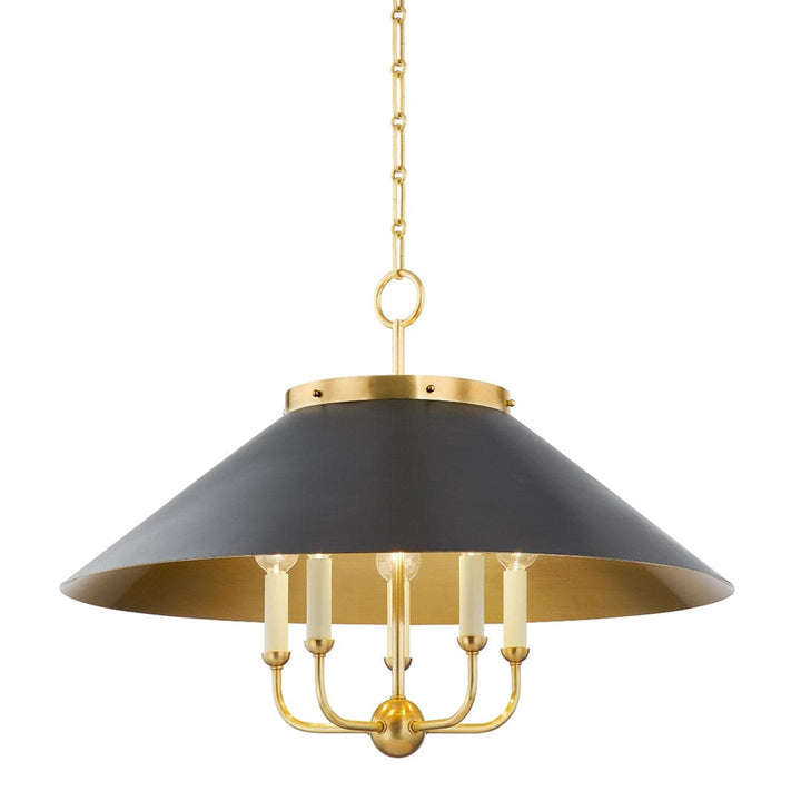 Clivedon Chandelier-Hudson Valley-HVL-MDS1403-AGB/DB-ChandeliersDistressed Brass-1-France and Son