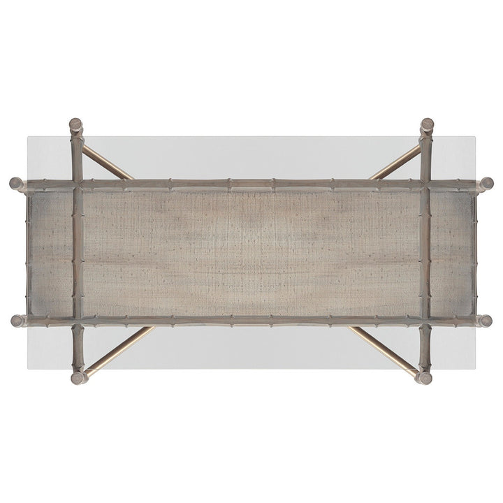 Temperate Grove Cocktail Table - Sanibel - White Oak Solids & Veener. Raffia accents