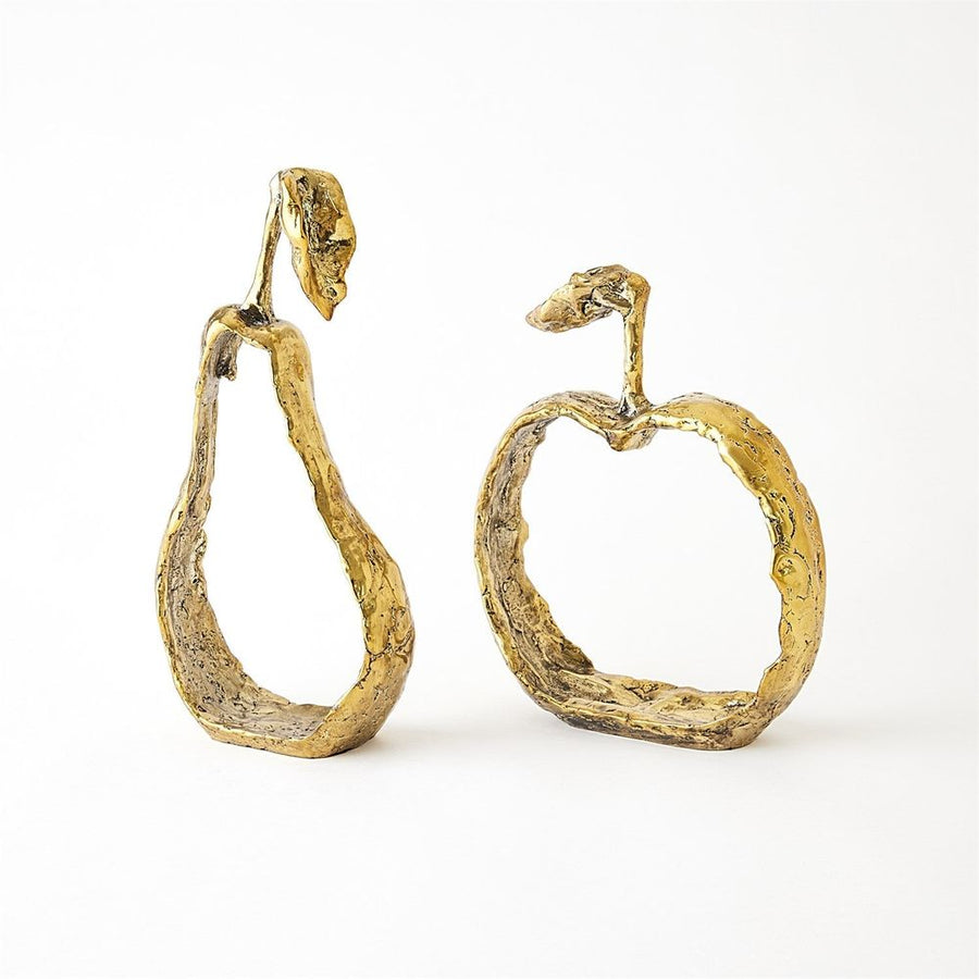 Decorative Objects Apple Silhouette-Brass
