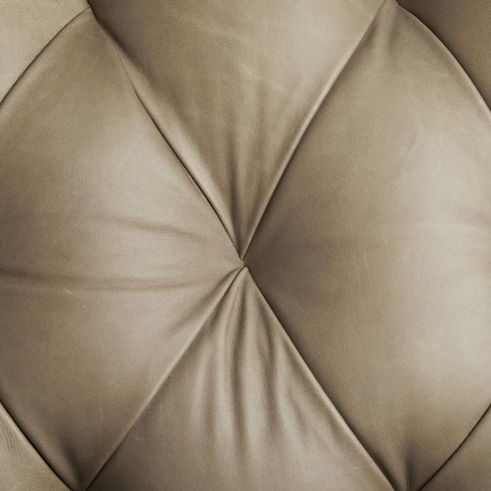 Galvez Sofa Mushroom Leather Grey Ash - Gray