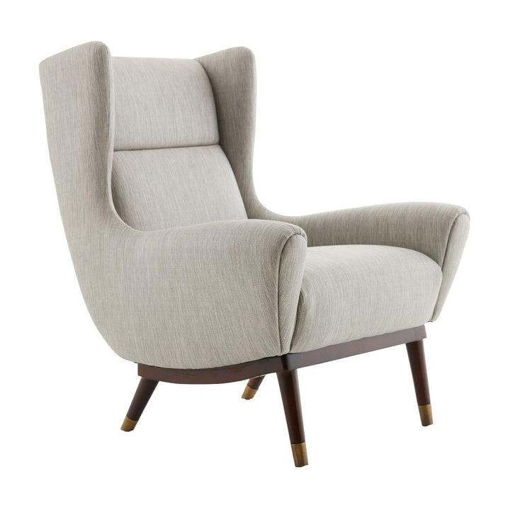 Lounge Chairs Thiago Lounge Chair Fossil Tweed Dark Walnut - Brown