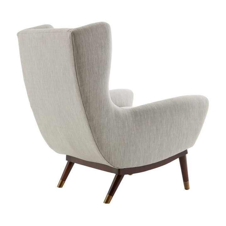 Thiago Lounge Chair Fossil Tweed Dark Walnut - Brown