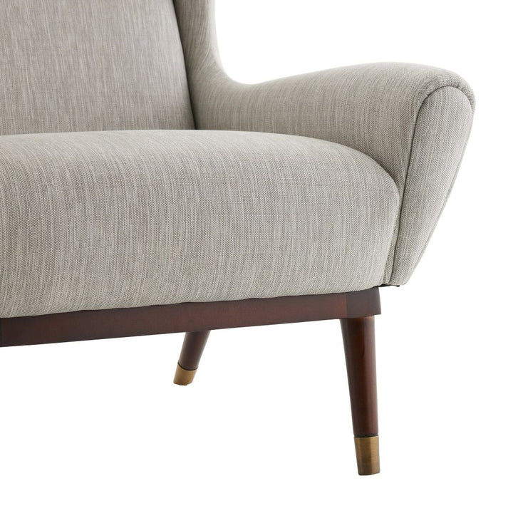 Thiago Lounge Chair Fossil Tweed Dark Walnut - Brown
