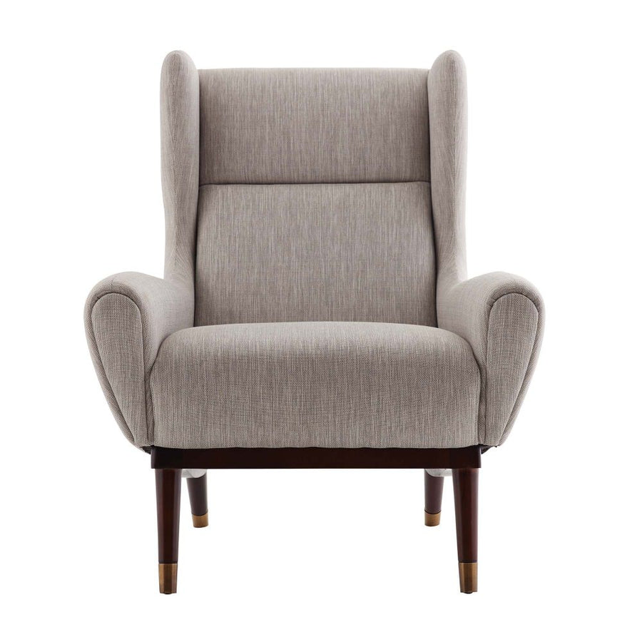 Lounge Chairs Thiago Lounge Chair Fossil Tweed Dark Walnut - Brown