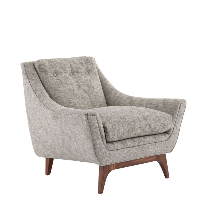 Lounge Chairs Triton Lounge Chair Oyster Jacquard Dark Walnut