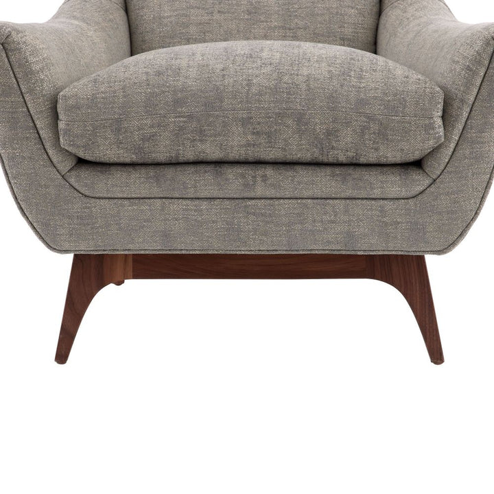 Triton Lounge Chair Oyster Jacquard Dark Walnut