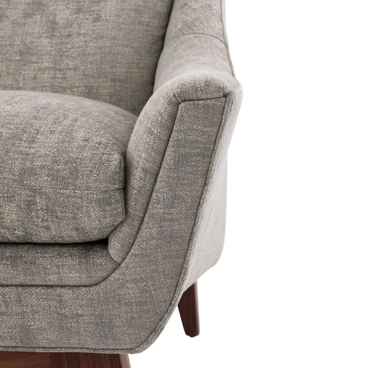 Triton Lounge Chair Oyster Jacquard Dark Walnut