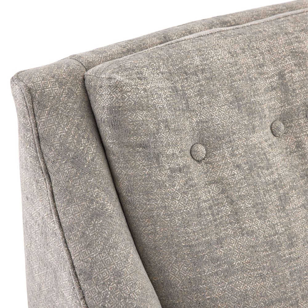 Triton Lounge Chair Oyster Jacquard Dark Walnut