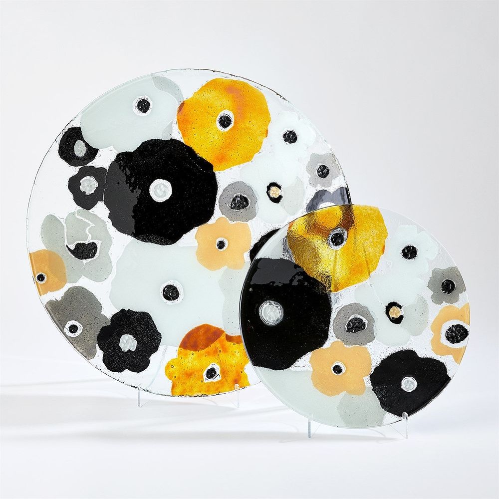 Fused Floral Charger-Neutral-Lg