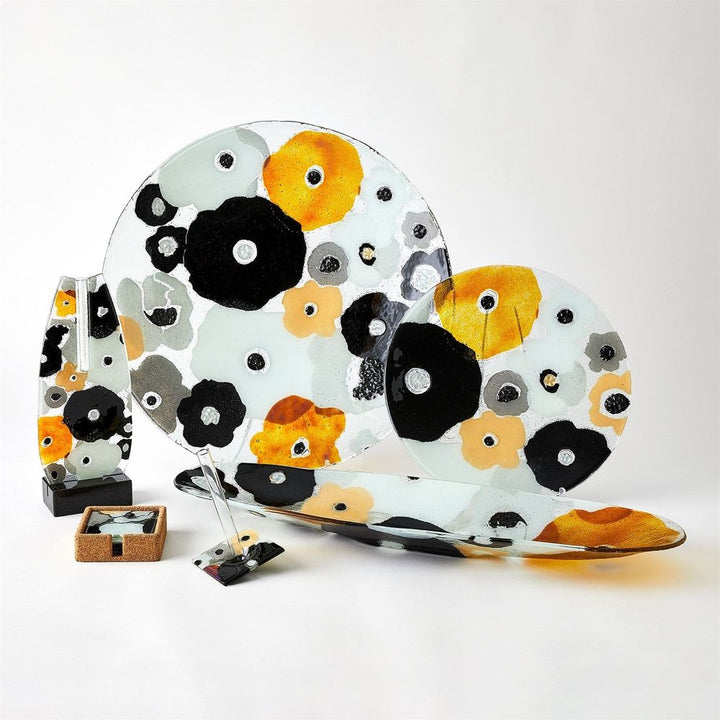 Fused Floral Charger-Neutral-Lg