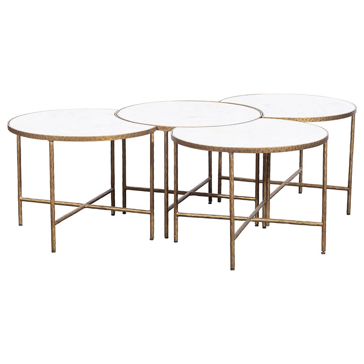 Sundries Bunching Cocktail Tables - Metal & Carrara Marble