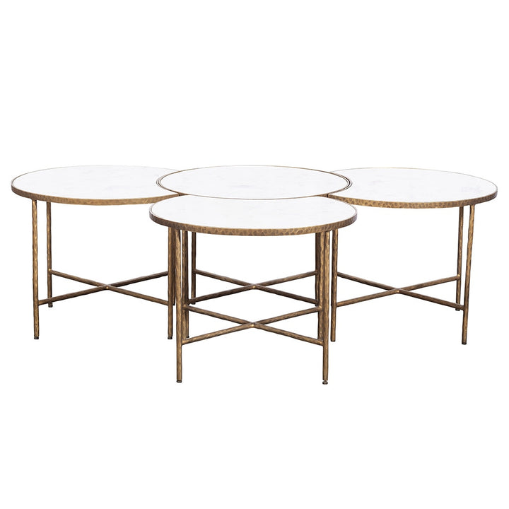 Sundries Bunching Cocktail Tables - Metal & Carrara Marble