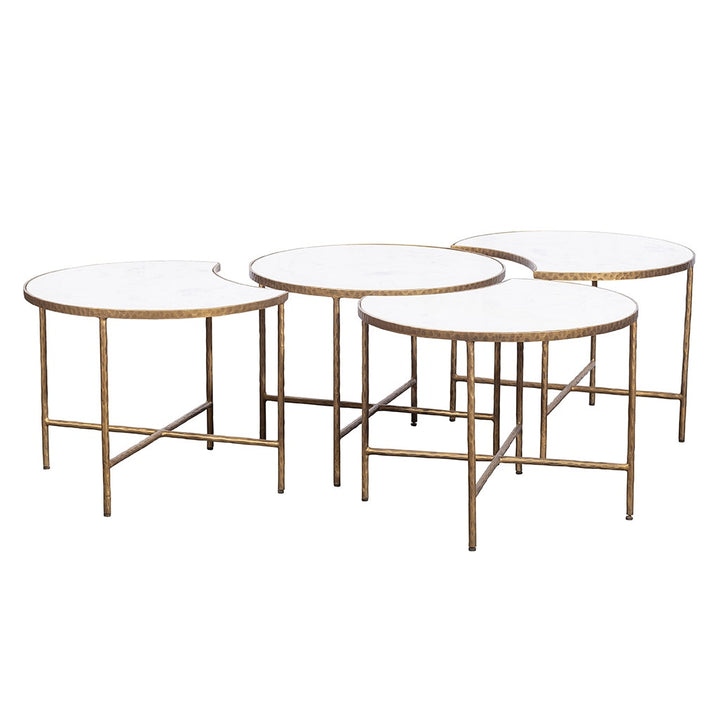 Sundries Bunching Cocktail Tables - Metal & Carrara Marble