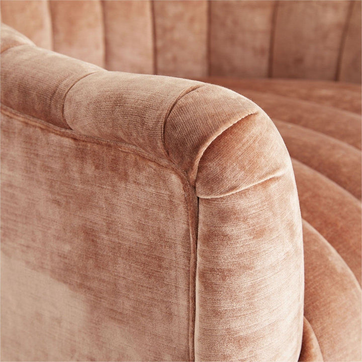 Bella Chair Dusty Rose Velvet Swivel