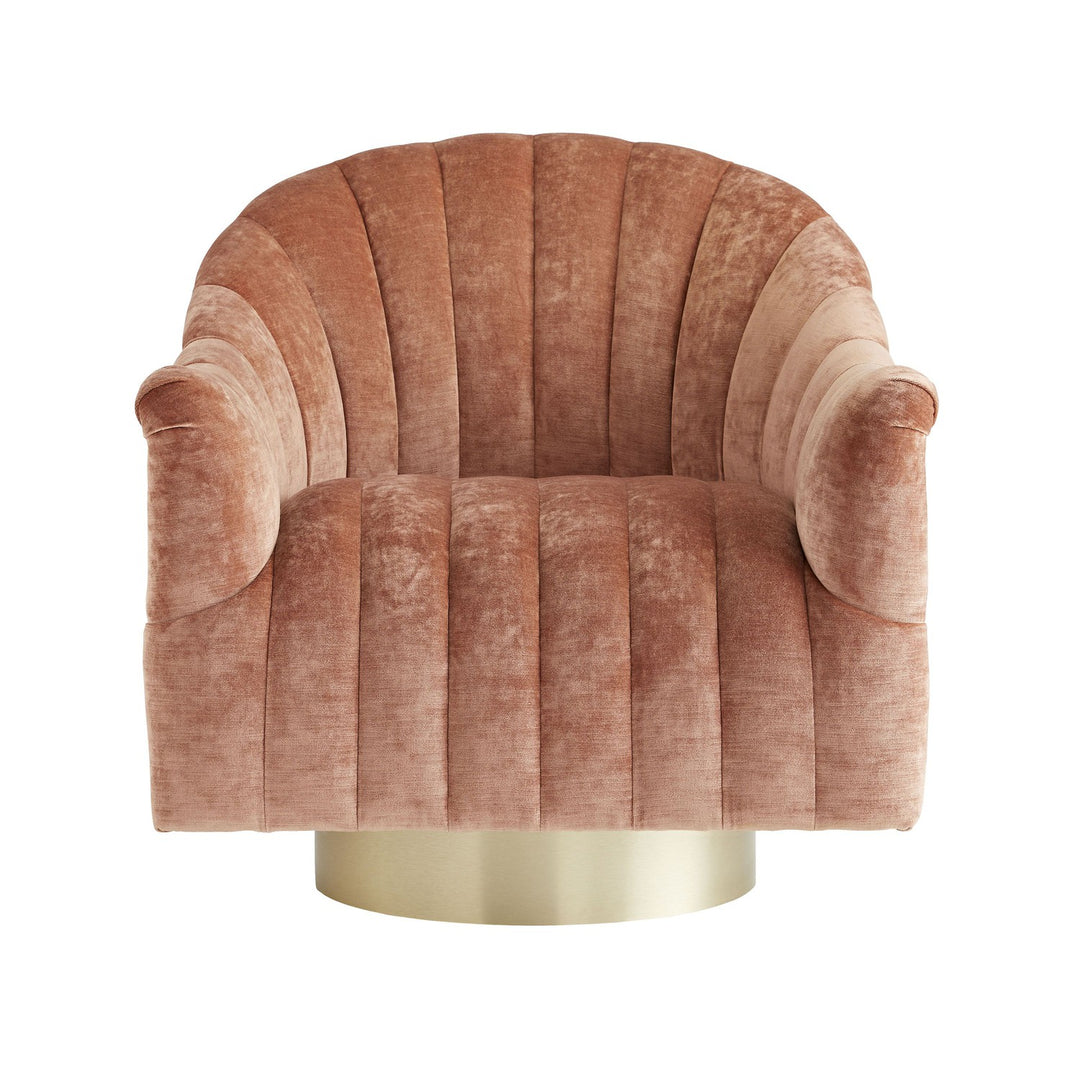 Ulana Chair Dusty Rose Velvet Swivel