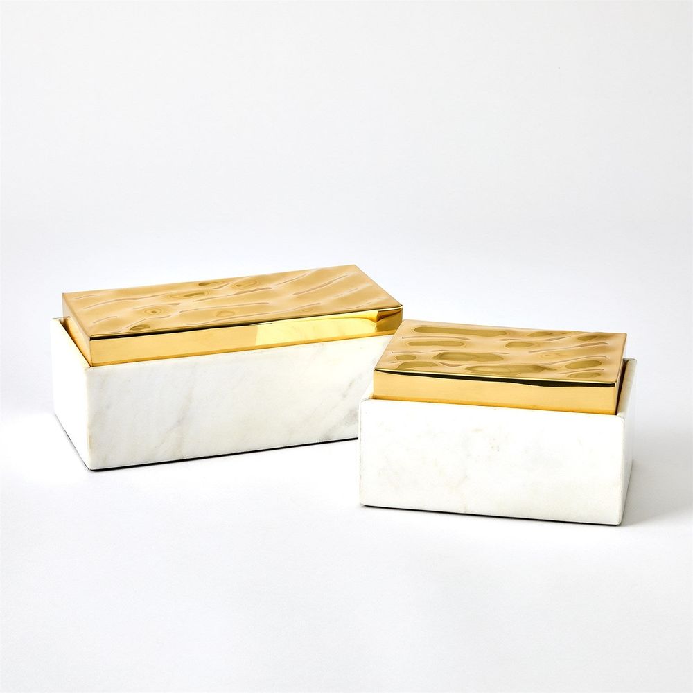 Boxes Shimmer Box-Brass-Lg