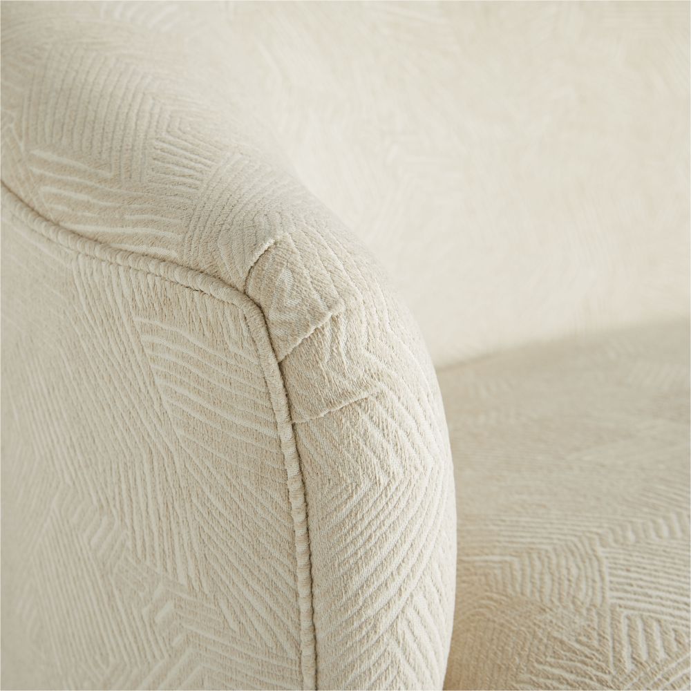 Lunara Settee Textured Ivory Grey Ash