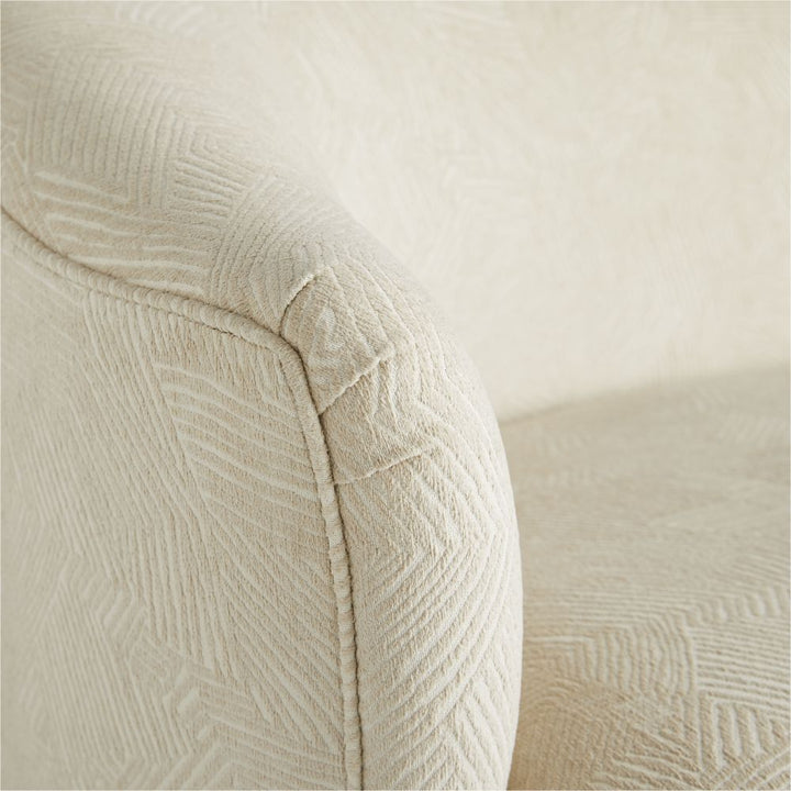 Lunara Settee Textured Ivory Grey Ash