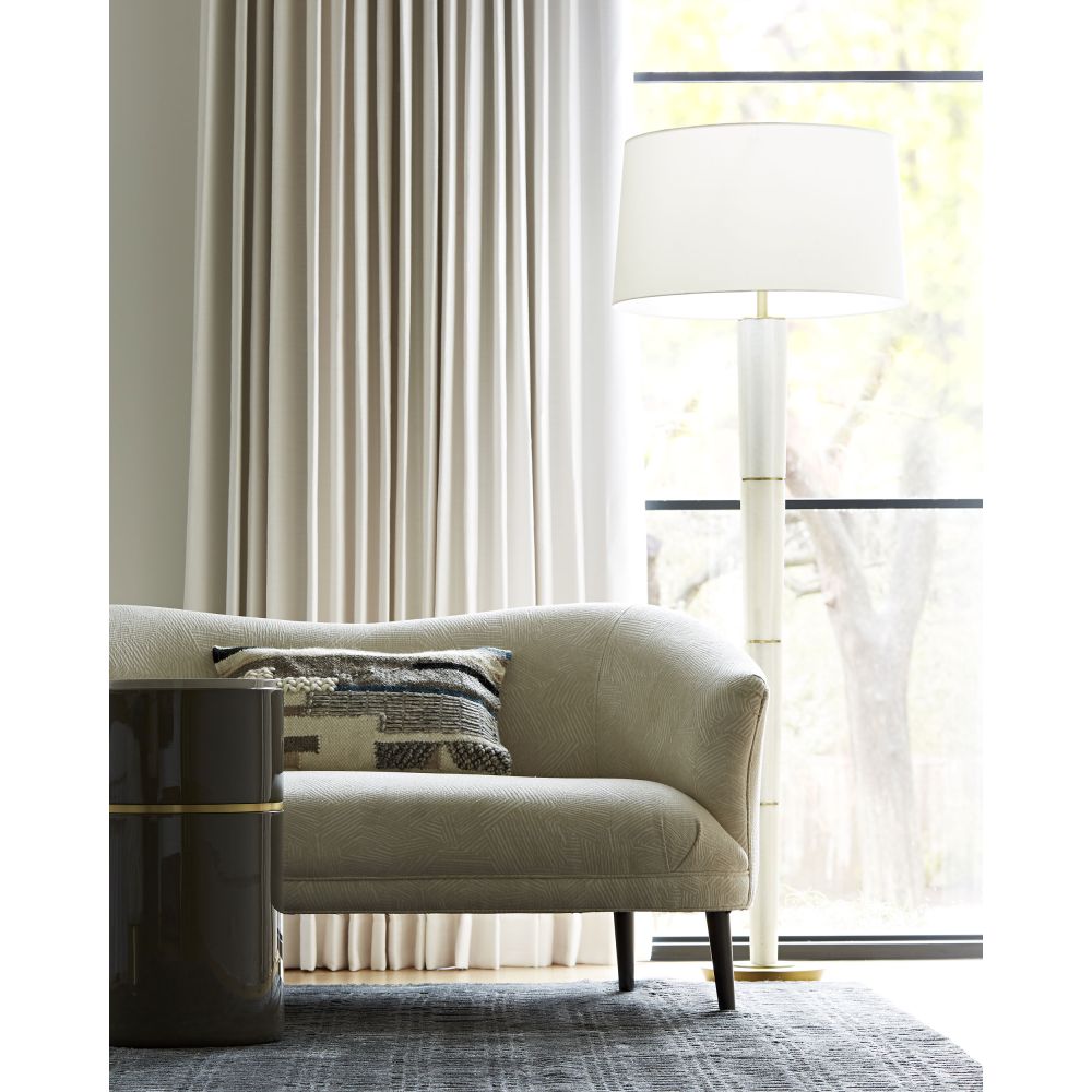 Settees Lunara Settee Textured Ivory Grey Ash