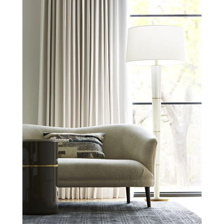Settees Lunara Settee Textured Ivory Grey Ash