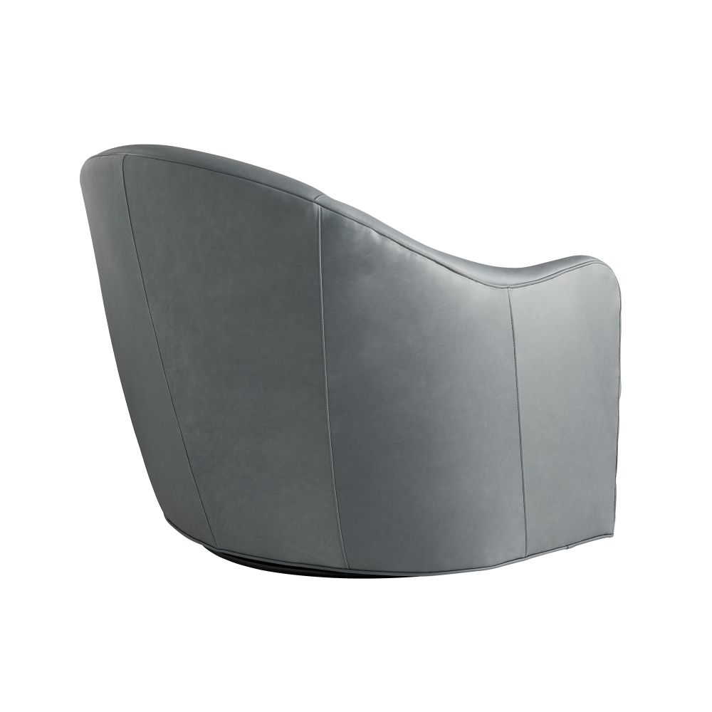 Lounge Chairs Helena Chair Anchor Grey Leather Swivel