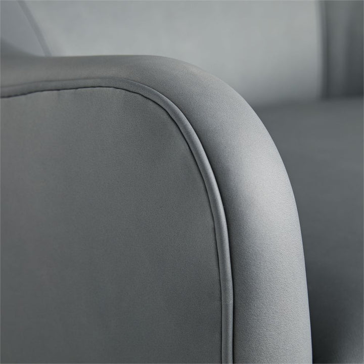 Helena Chair Anchor Grey Leather Swivel