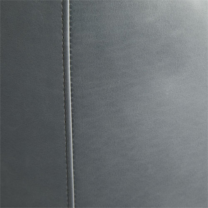 Helena Chair Anchor Grey Leather Swivel