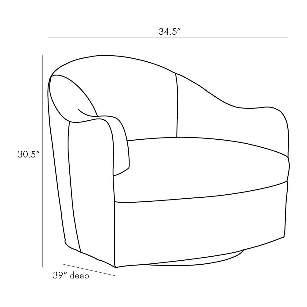 Helena Chair Anchor Grey Leather Swivel