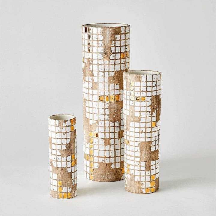 Golden Mosaic Vase