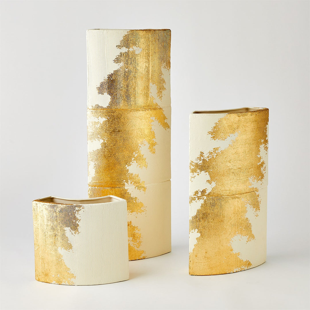 Splashy Gold Leaf Vase