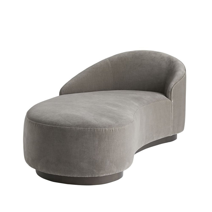 Chaise Lounges & Daybeds Carver Chaise Sharkskin Velvet Grey Ash, Left Arm - Gray