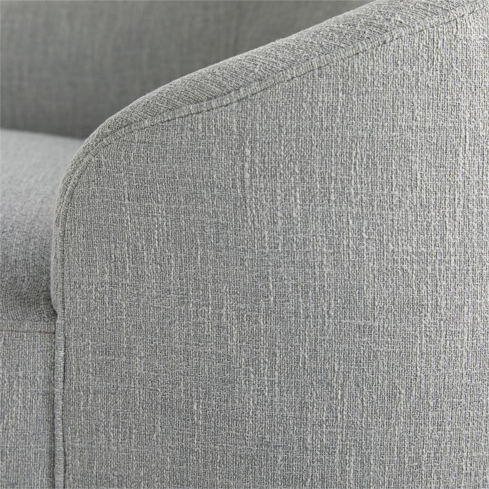 Carver Chaise Iceberg Linen Grey Ash, Left Arm - Gray