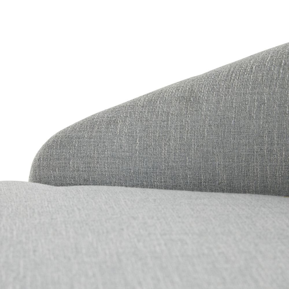 Carver Chaise Iceberg Linen Grey Ash, Left Arm - Gray