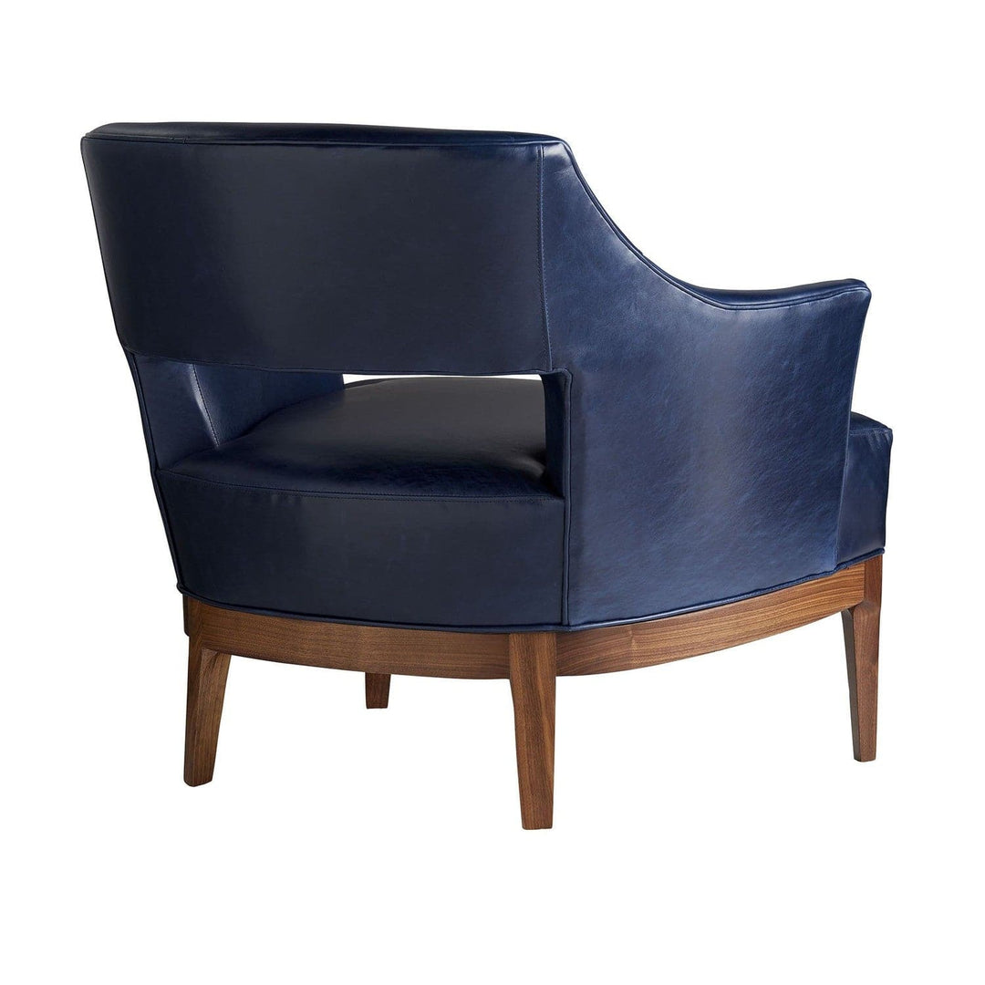 Siena Chair Indigo Leather Dark Walnut