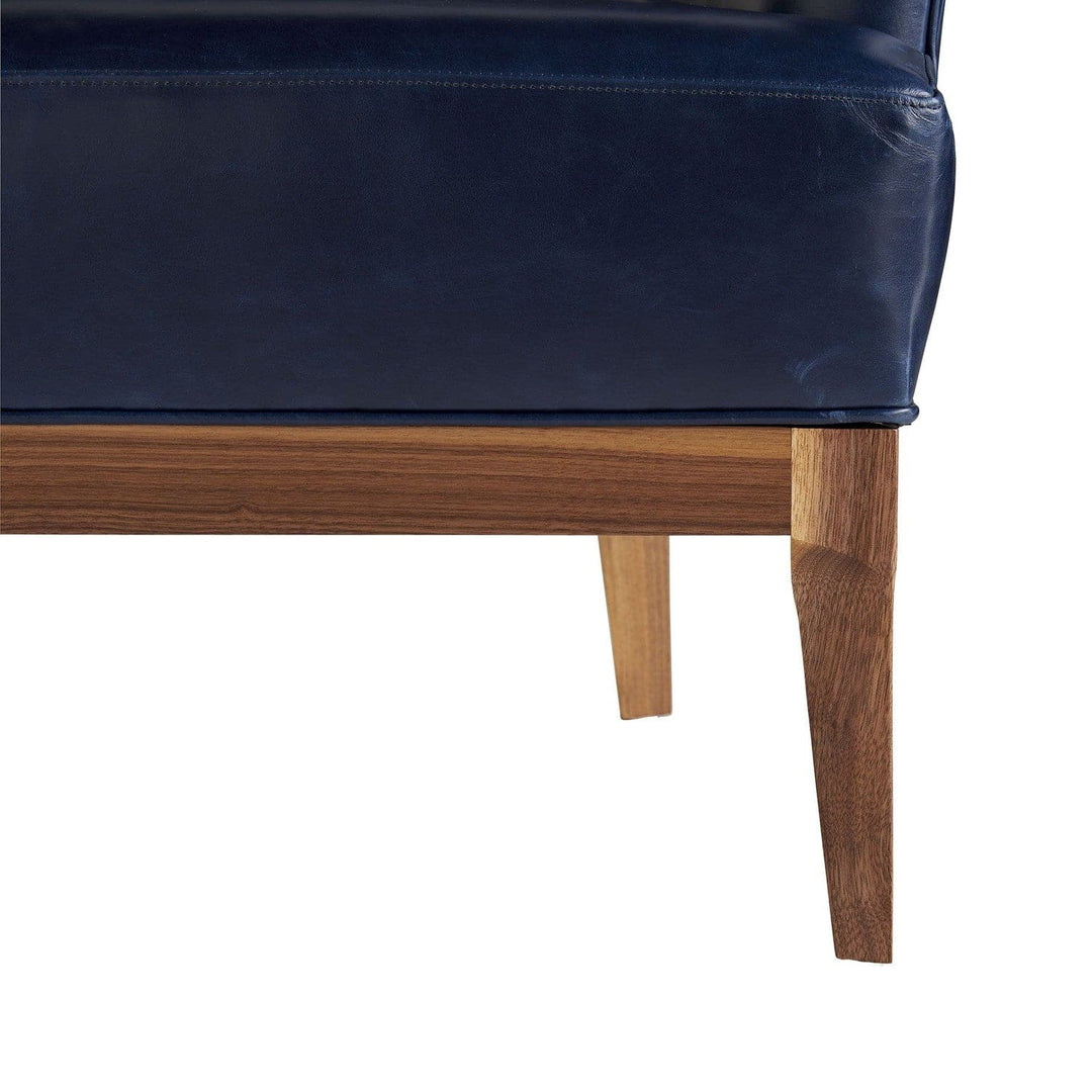 Siena Chair Indigo Leather Dark Walnut