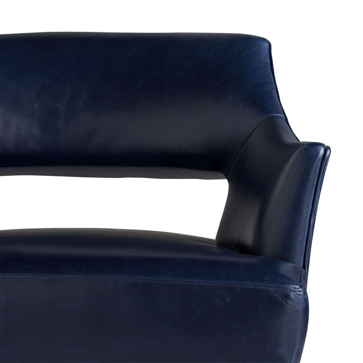 Siena Chair Indigo Leather Dark Walnut