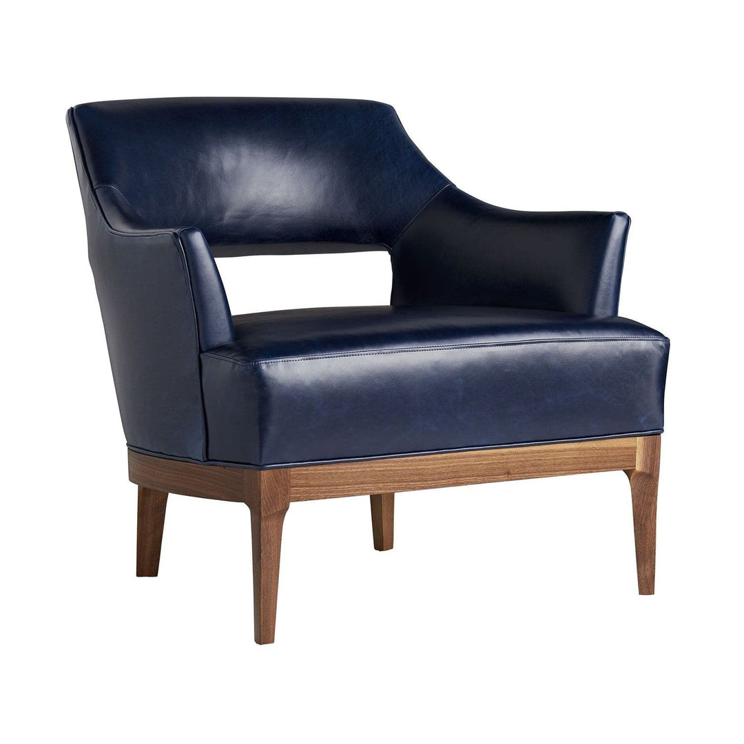 Siena Chair Indigo Leather Dark Walnut