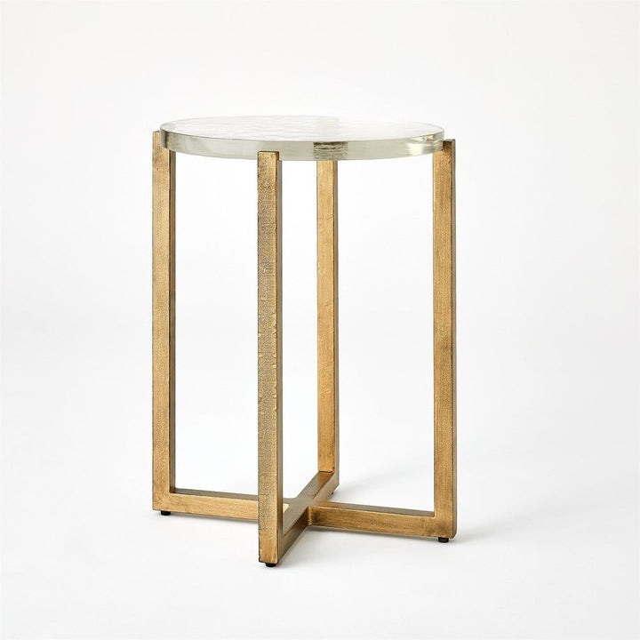 Ice Block Table-Oval-Antique Gold