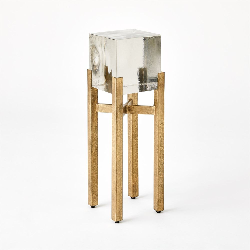 Side Tables Ice Block Table-Single-Antique Gold