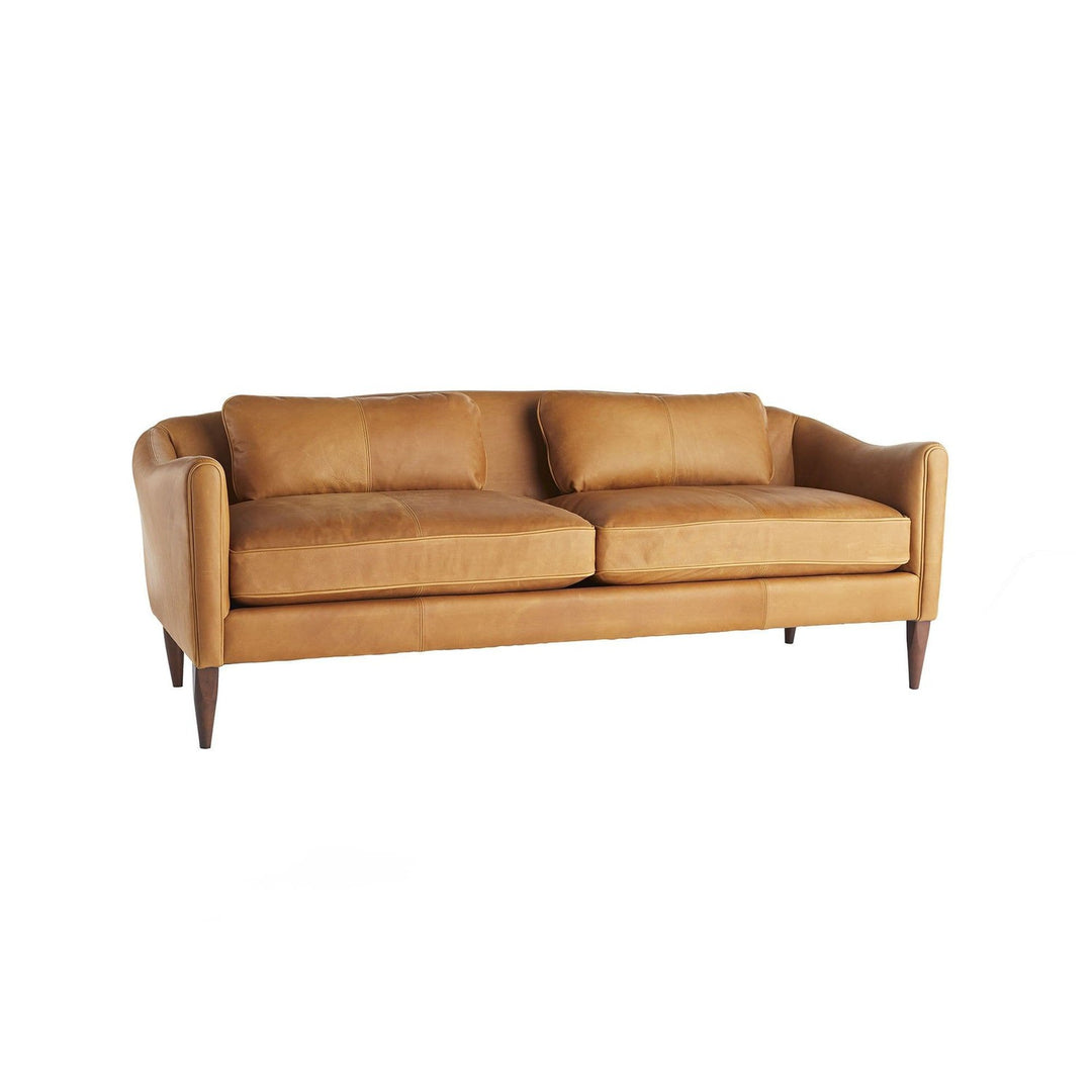 Adriana Sofa Butterscotch Leather Dark Walnut