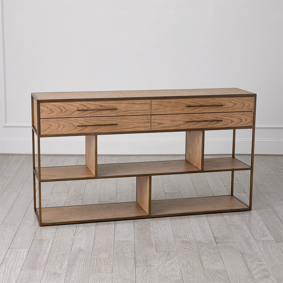 Mack Console - Oak-Global Views-GVSA-2739-Console Tables-1-France and Son